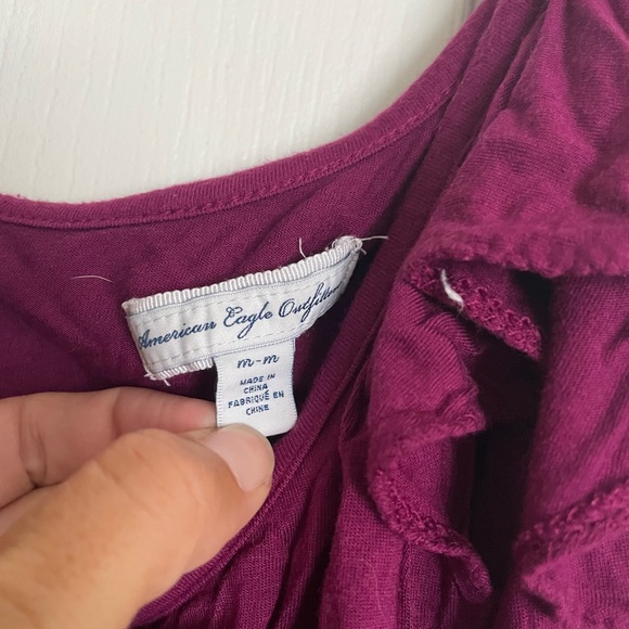 american eagle one shoulder purple sress size medium - Picture 3 of 4